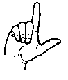 L in sign language