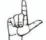 L in sign language