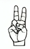 v in sign language