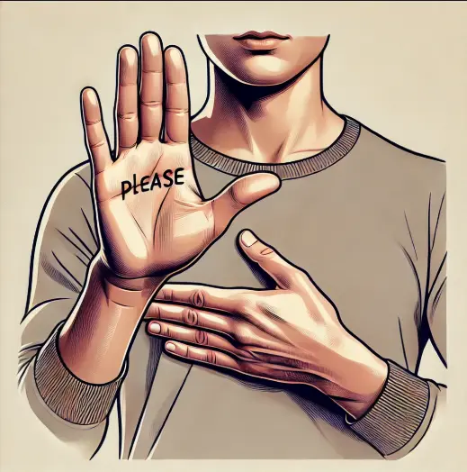 Please in sign language